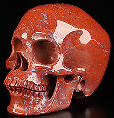 4.1" Indian Agate Hand Carved Crystal Skull, Super Realistic, Crystal Healing