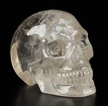 2.0" Smoky Quartz Rock Crystal Hand Carved Crystal Skull, Realistic, Crystal Healing