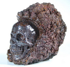 Mineral specimen, 3.4" limonite Carved Crystal Skull