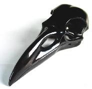 Detailed Double Size 9.5" Black Obsidian Carved Crystal Raven/Crow Skull