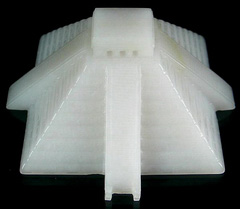 NEW! 4.9" New White Jade Carved Mayan Pyramid