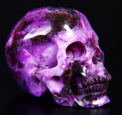 2.0" Sugilite Carved Crystal Skull, Super Realistic Skull