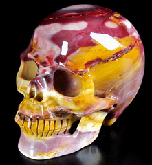 Huge 5.0" Mookaite Jasper Carved Crystal Skull, Realistic