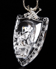 Quartz Rock Crystal Carved Crystal Skull Pendant
