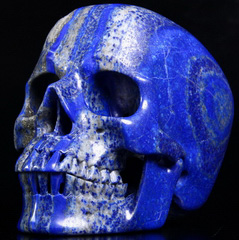 Sept 25, 2014 ACSAD (A Crystal Skull a Day) - The Skull of Communication - Lapis Lazuli Carved Crystal Skull Sculpture