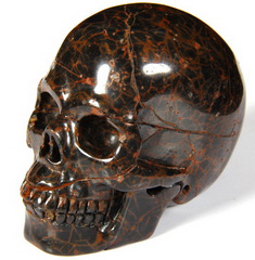 2.5" Spider stone Carved Crystal Skull, Realistic
