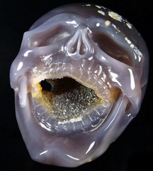 Oct 30, 2014 ACSAD (A Crystal Skull a Day) - Mirth and Merriment - Agate Amethyst and Citrine Geode Carved Crystal Skull Sculpture