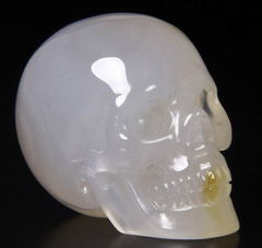 1.4" Agate Carved Crystal Skull, Realistic