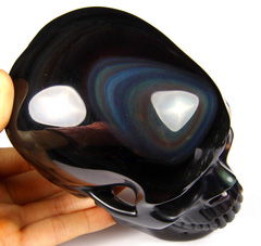 Feb 27, 2015 ACSAD (A Crystal Skull a Day) - Light in Darkness - Rainbow Obsidian Carved Crystal Skull Sculpture