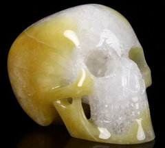 HUGE 5.0" Agate Carved Mitchell-Hedges Crystal Skull Replica, Skull of Doom