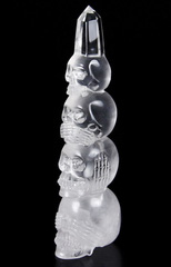 HUGE 5.8" Quartz Rock Crystal Carved Crystal Skulls