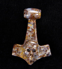Pietersite Carved Crystal Skull Pendant