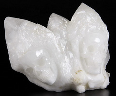 Unique Giant 8.7" Quartz Rock Crystal Druse Carved Crystal Skulls Sculpture with Stand