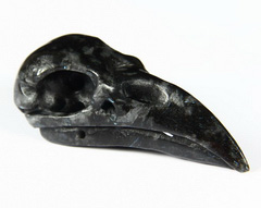 2.4" Russian Astrophylite Carved Crystal Raven Skull Pendant