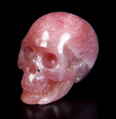 Gemstone 0.7" Ruby Carved Crystal Skull, Realistic