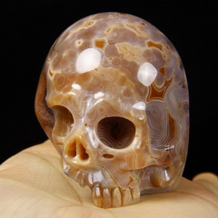Nice Gemstone 2.0" Agate Carved Crystal Skull