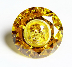 AMAZING Cubic Zirconia Carved Faceted Crystal Skull