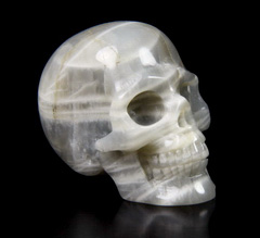 Gemstone 1.5" Moonstone Carved Crystal Skull, Realistic