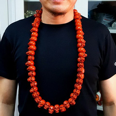 AMAZING COLLECTION Red Jasper Carved Crystal Skulls Pendant