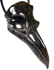 2.1" Russian Astrophylite Carved Crystal Raven Skull