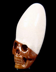 Nice 1.6" Sacred Shiva Lingam Carved Crystal Skull