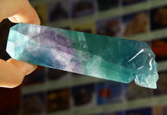 Nice 4.4" Fluorite Carved Crystal Skull