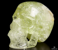 Gemstone Huge 4.8" Citrine Carved Crystal Skull, Super Realistic