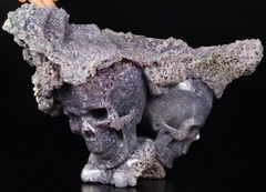 Amazing Huge 7.4" Purple Grape Agate Carved Crystal Skulls Sculpture