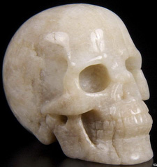 2.2" Moonstone Carved Crystal Skull, Realistic