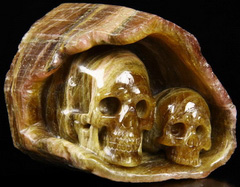 2.8" Tourmaline Carved Crystal Skull