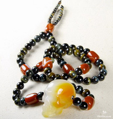 Amazing 1.5" Carnelian Carved Crystal Pendant
