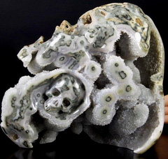 GEODE Giant 6.9" Ocean Jasper Carved Crystal Skulls