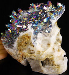 Huge Nice 5.4" Quartz Rock Crystal Carved Crystal Skull, Realistic