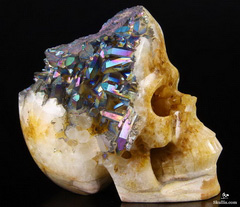 Huge 5.9" Quartz Rock Crystal Carved Crystal Skull, Realistic