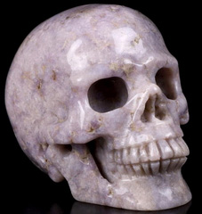 2.1" Purple Grape Agate Carved Crystal Skull, Realistic, Crystal Healing