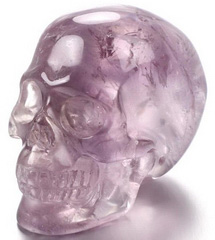 Gemstone 1.5" Amethyst Carved Crystal Skull, Realistic