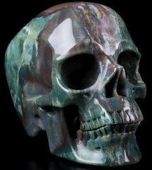 Huge 4.8" Indian Agate Carved Crystal Skull,Super Realistic, Crystal Healing