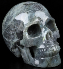 5.0" Labradorite Carved Crystal Skull, Realistic, Crystal Healing