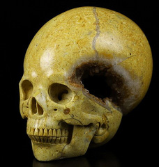4.0" Trochus Carved Crystal Skull, Crystal Healing