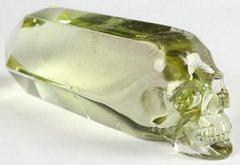 The Source of the Energy- 3.7" Clear Citrine Carved Crystal Skull Point, Crystal Healing
