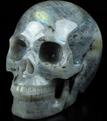 5.0" Labradorite Carved Crystal Skull, Realistic, Crystal Healing