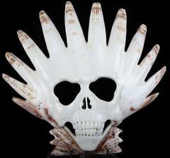 5.4" Shell Carved Crystal Skull