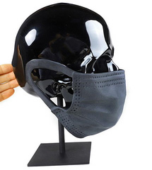 Giant 8.3" Black Obsidian Carved Crystal Mask Skull Sculpture, Crystal Healing