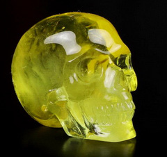 Gemstone 1.3" Baltic Amber Carved Crystal Skull, Realistic, Crystal Healing
