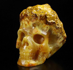 1.1" Inner Mongolia Desert Agate Carved Crystal Skull, Realistic