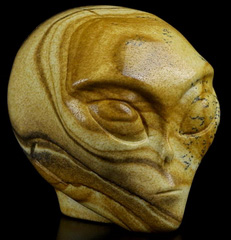 2.0" Picture Jasper Star Being Female Alien Crystal Skull Companion, Crystal Healing