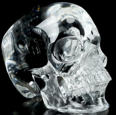 Huge 5.0" K9 Crystal Carved Crystal Skull,Super Realistic, Crystal Healing