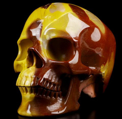 Huge 5.0" Mookaite Jasper Carved Crystal Skull,Super Realistic, Crystal Healing