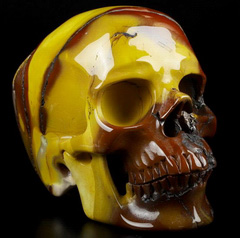 Huge 5.0" Mookaite Jasper Carved Crystal Skull,Super Realistic, Crystal Healing