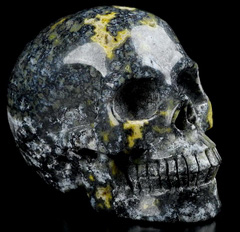 3.0" Blue Ocean Agate Carved Crystal Skull, Realistic, Crystal Healing